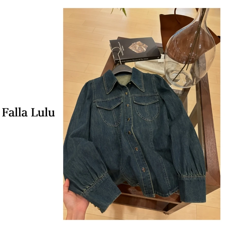 @英子家 牛仔控要冲～叠穿单穿宽松休闲牛仔衬衫外套  C1445