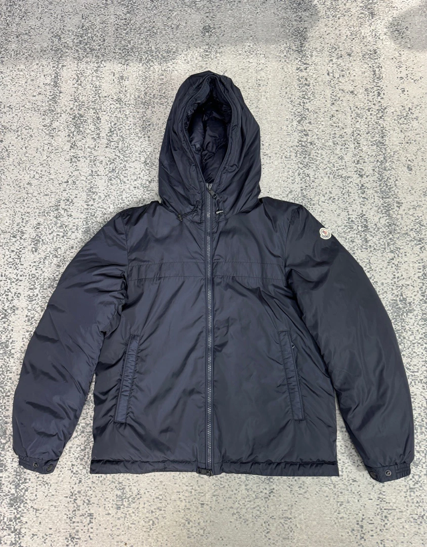 99新 MONCLER 袖标双层帽logo连帽羽绒外套 4码/98新/无配件