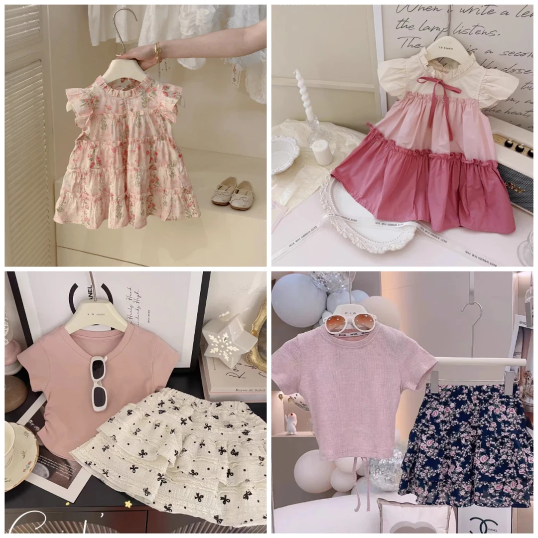 101-199儿童夏季甜美套装单件洋气时髦韩版女孩女童小童女宝休闲