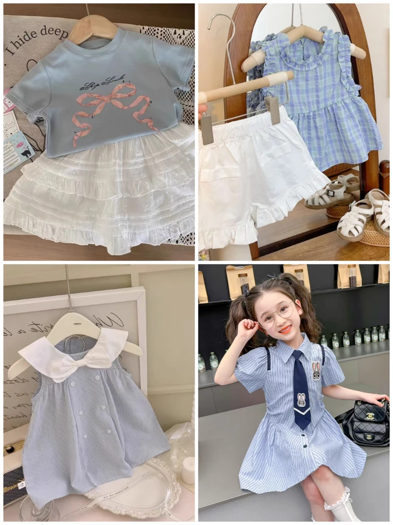 301-399儿童春秋百搭时尚套装单件洋气时髦韩版女孩女童长袖牛仔