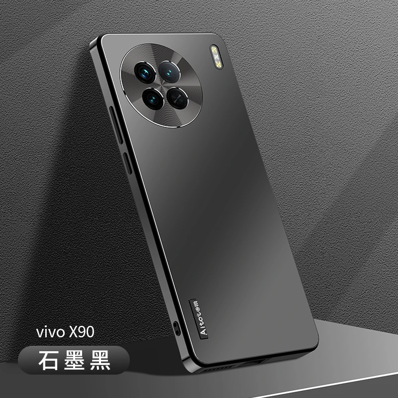 vivoX90S手机壳新款金属镜头全包防摔X90Pro+保护套高档磨砂男女P