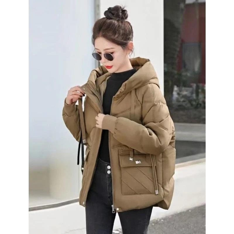 冬季新款棉衣女宽松连帽小个子棉服加厚百搭短款棉袄外套