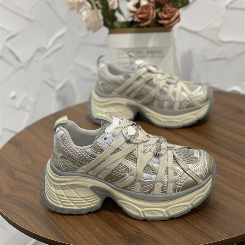 超火厚底增高百搭老爹鞋女2024新款鞋子女网红爆款不累脚休闲运动