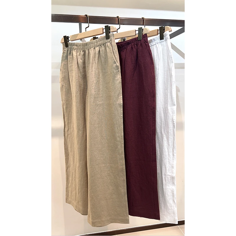 原厂孤品特价清！拍完则无！TH进口比利时三色亚麻裤子c346