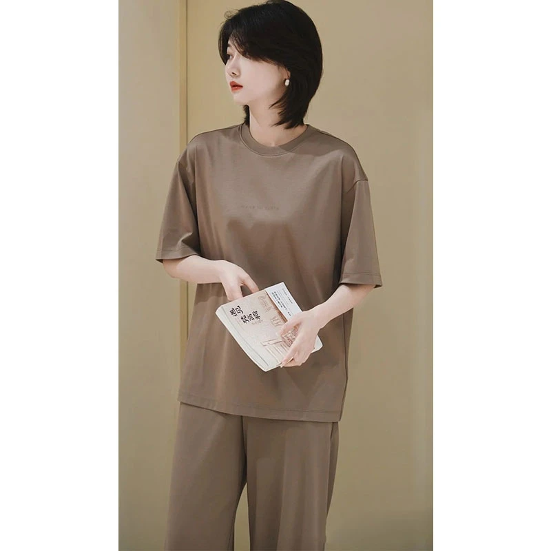 原单非市面货！环保种植棉胡桃色双面布T恤 B194