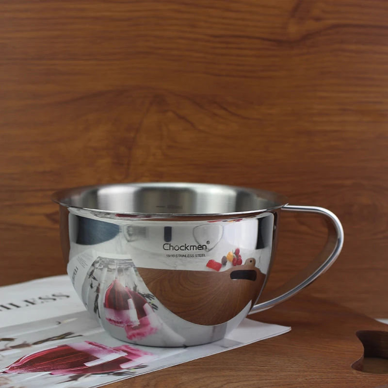 轻奢多功能燕麦杯大肚杯早餐杯量杯1810不锈钢牛奶杯酸奶杯喝水杯