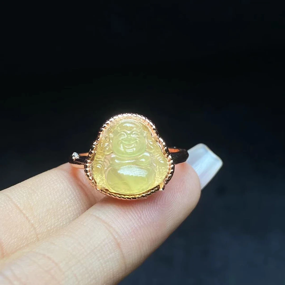 15 DMYM072 蜜蜡佛公戒指【尺寸12*12mm】