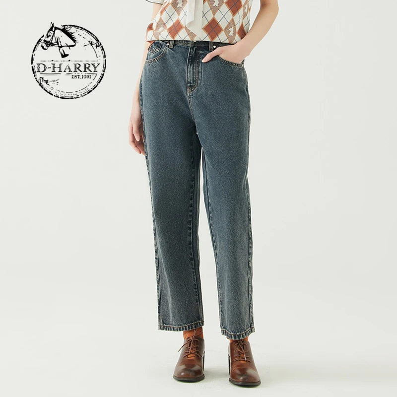 D-HARRY/迪哈利显瘦直筒九分夏季法棍裤休闲裤DH232H96119D
