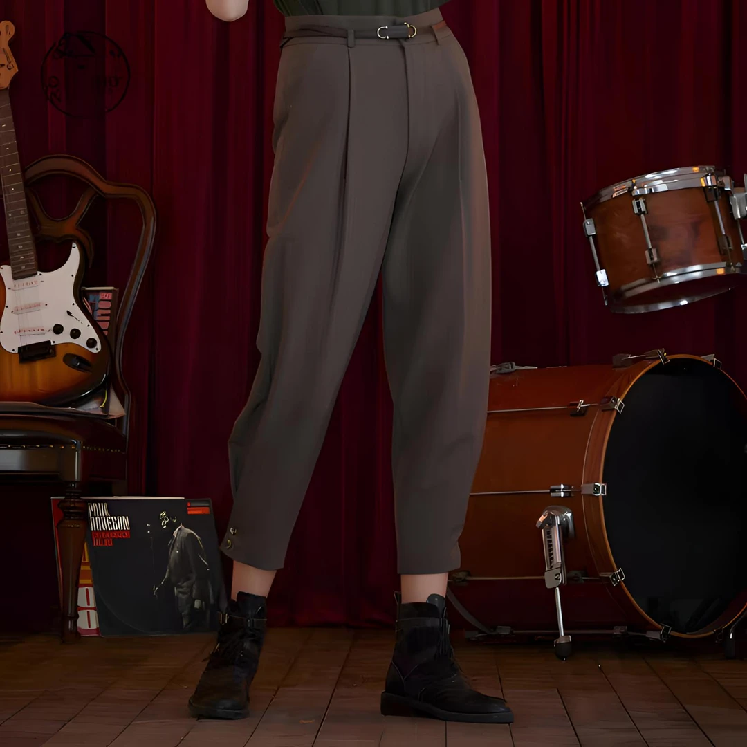 D-HARRY/迪哈利2022夏士百搭休闲中腰时尚小脚九分裤DH222L95195D