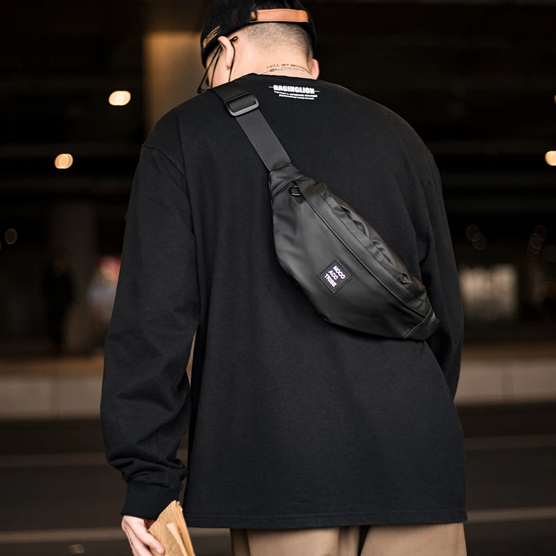 ABOYS挎包小包男士胸包日系斜挎包ins潮牌运动手机包包送男生斜挎