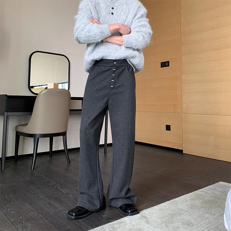 一轩轩轩【在仓现现】秋冬款直筒宽松男款加厚裤子西裤休闲裤24328