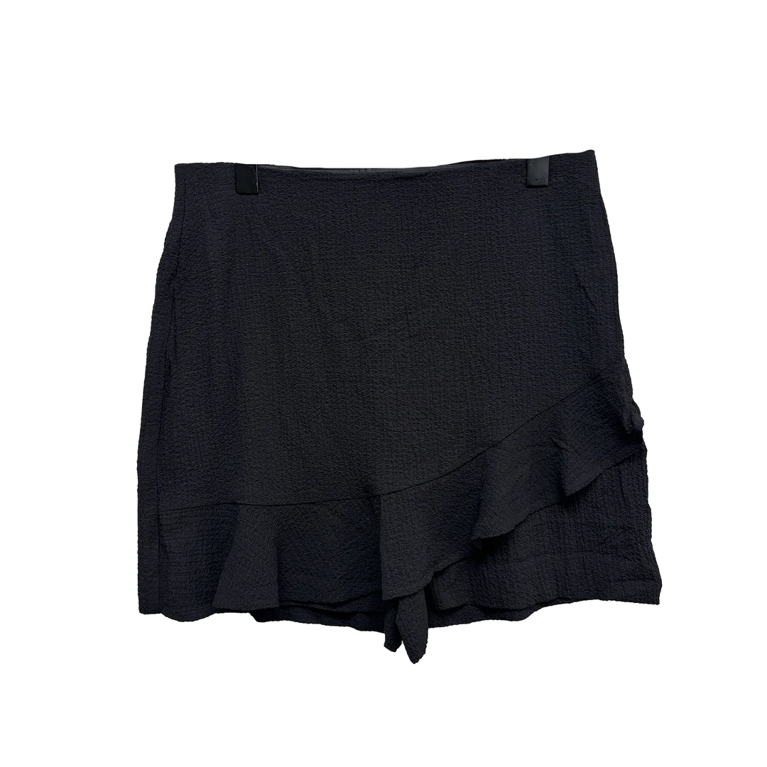 5821#黑色休闲短裤