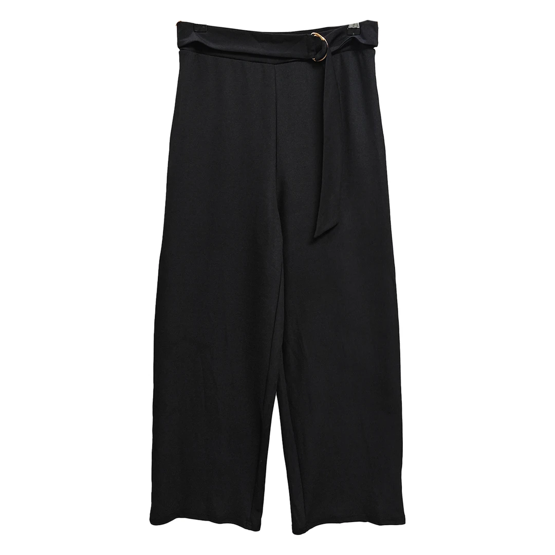 6155#黑色休闲裤时尚街头设计师通勤百搭常规轻奢显瘦潮流气质