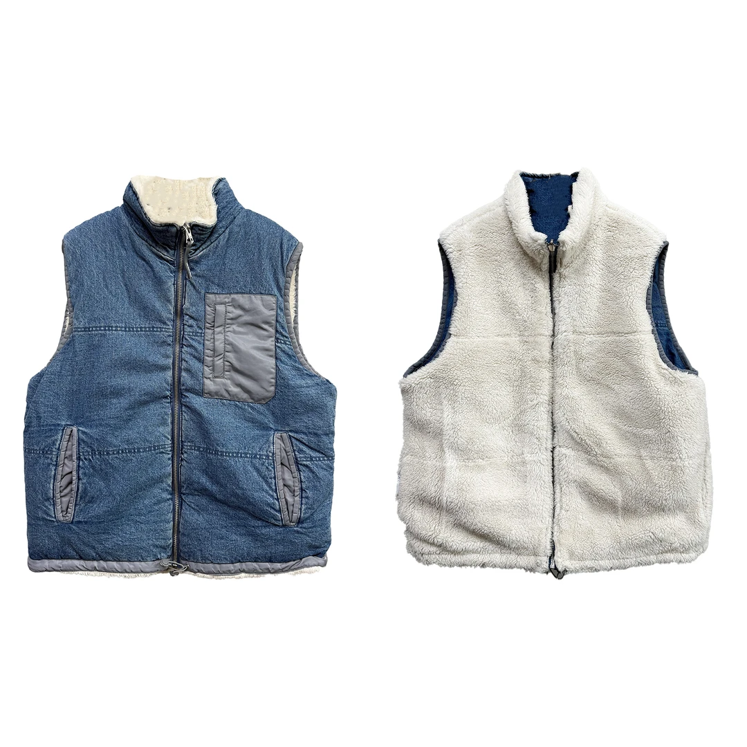 7931#牛仔马夹双面穿时尚百搭休闲舒适潮流