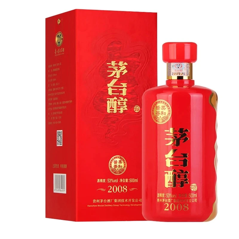 贵州茅台53度茅台醇2008柔和酱香型白酒500ml*1瓶