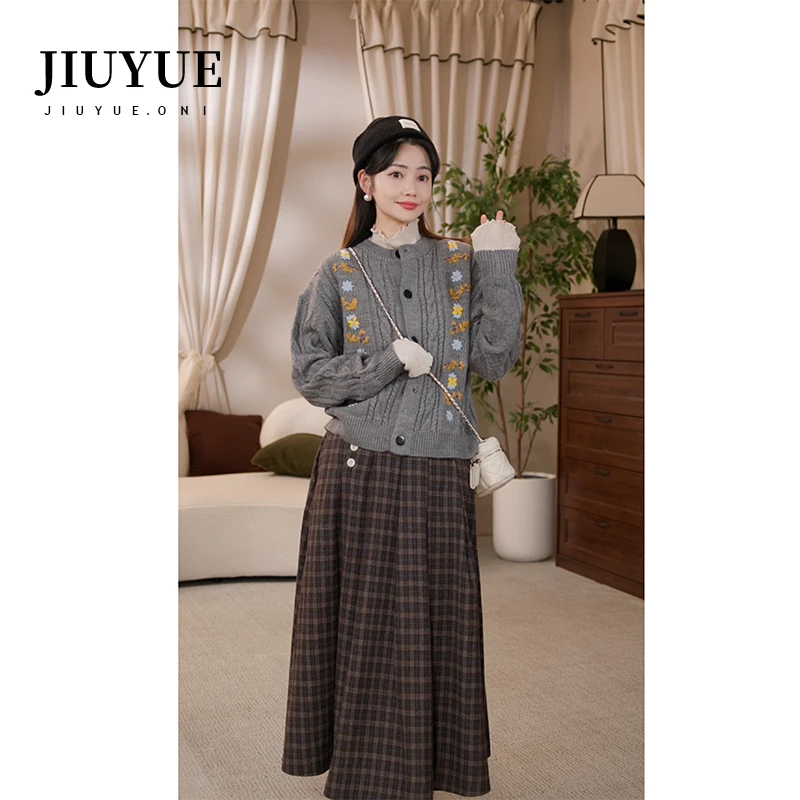 九月Oni【一朵花】针织上衣百搭气质宽松秋冬外套92569