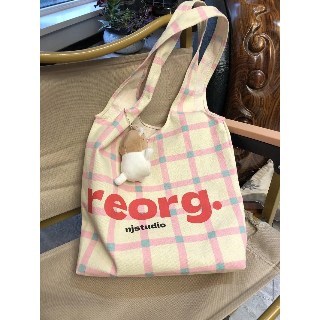 2024新款韩风小众设计帆布包背心包通勤单肩大容量托特包零钱包xy