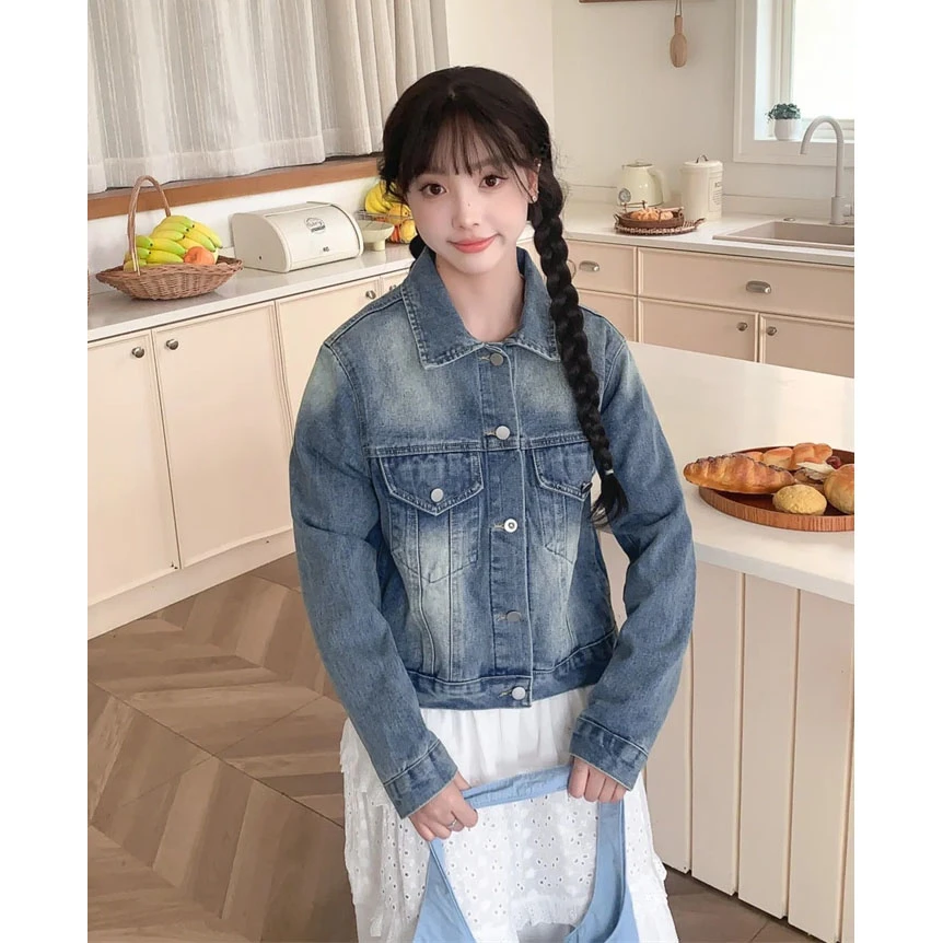 牛仔外套女春秋季2025新爆款设计高级感小众港风复古炸街夹克上衣