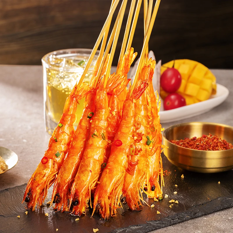 春林食品虾园手工虾串烧烤串食材商用铁板火锅串串虾网红烤串批发
