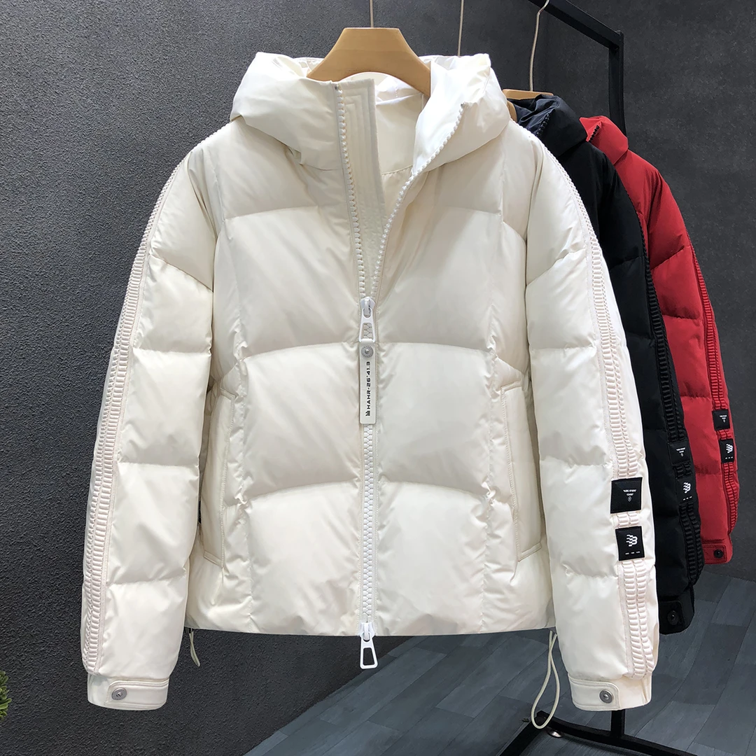 郎的高街宽松正品羽绒服男潮牌连帽加厚外套2024冬季新款高端上衣