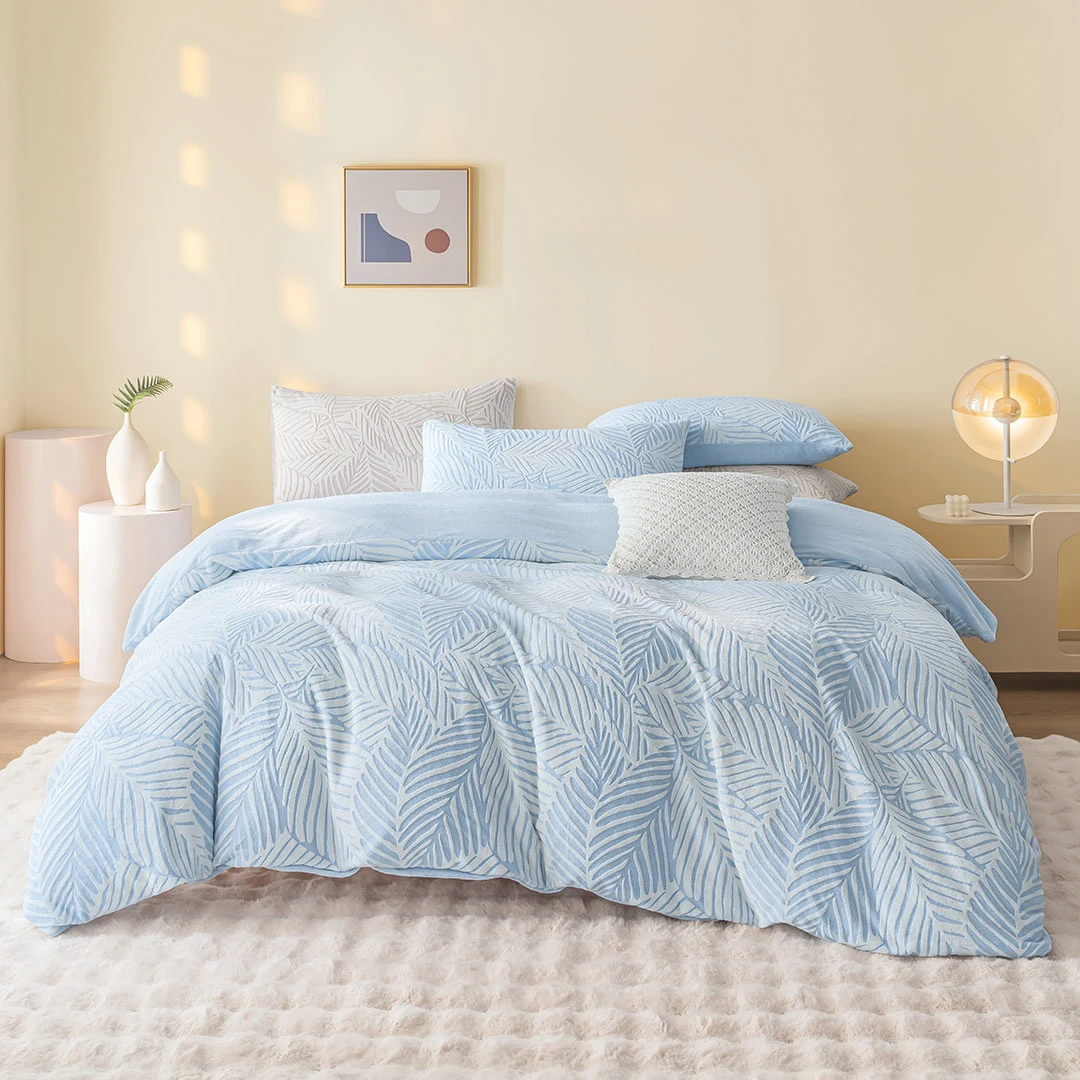 云柔舒适雕花绒暖感床品暖绒系列法兰珊瑚暖绒单品