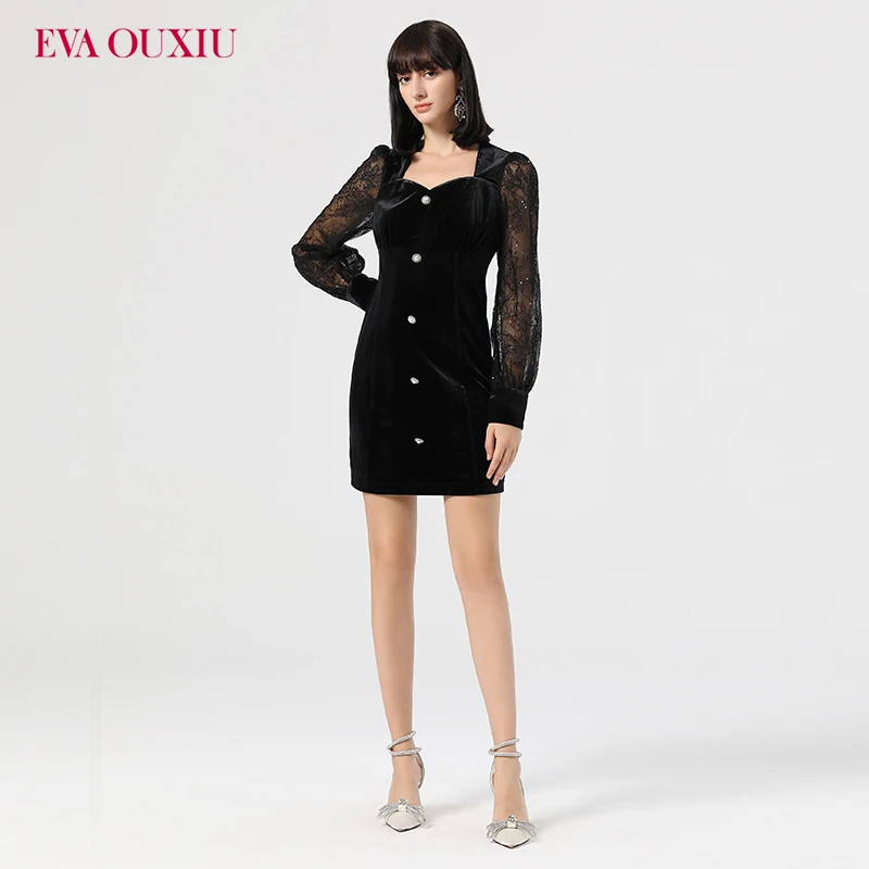 【小铃铛专享】EVA OUXIU/伊华欧秀连衣裙 E13AQ3172