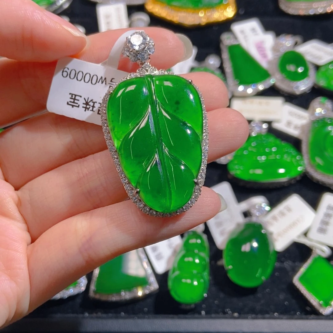 翡翠吊坠(不含链)银S925镶嵌