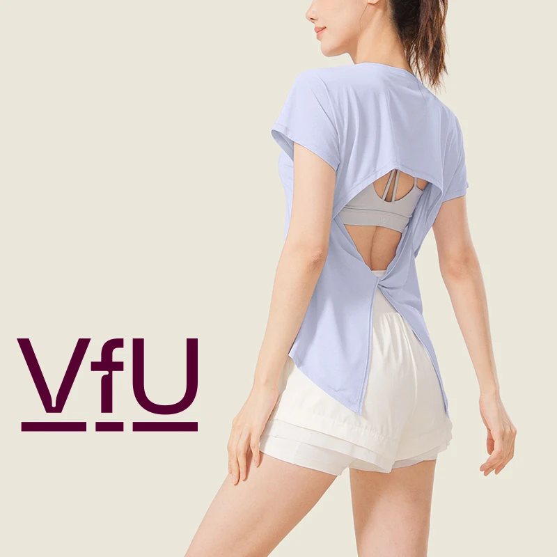 VFU【夏日回馈】美背瑜伽服女运动上衣健身衣短袖罩衫速干夏季45041