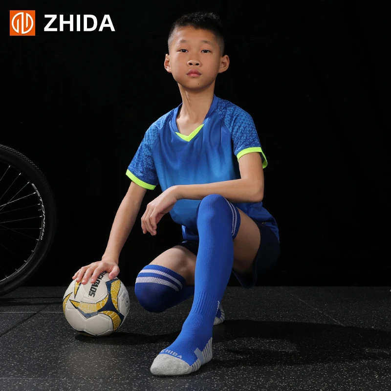 ZHIDA制达 儿童夏季薄款长筒过膝足球袜男童女童专业毛巾底训练袜