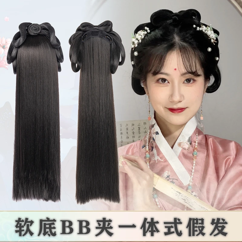 HAIR/春秋汉服假发一体式发髻软底BB夹好固定懒人手残党发包