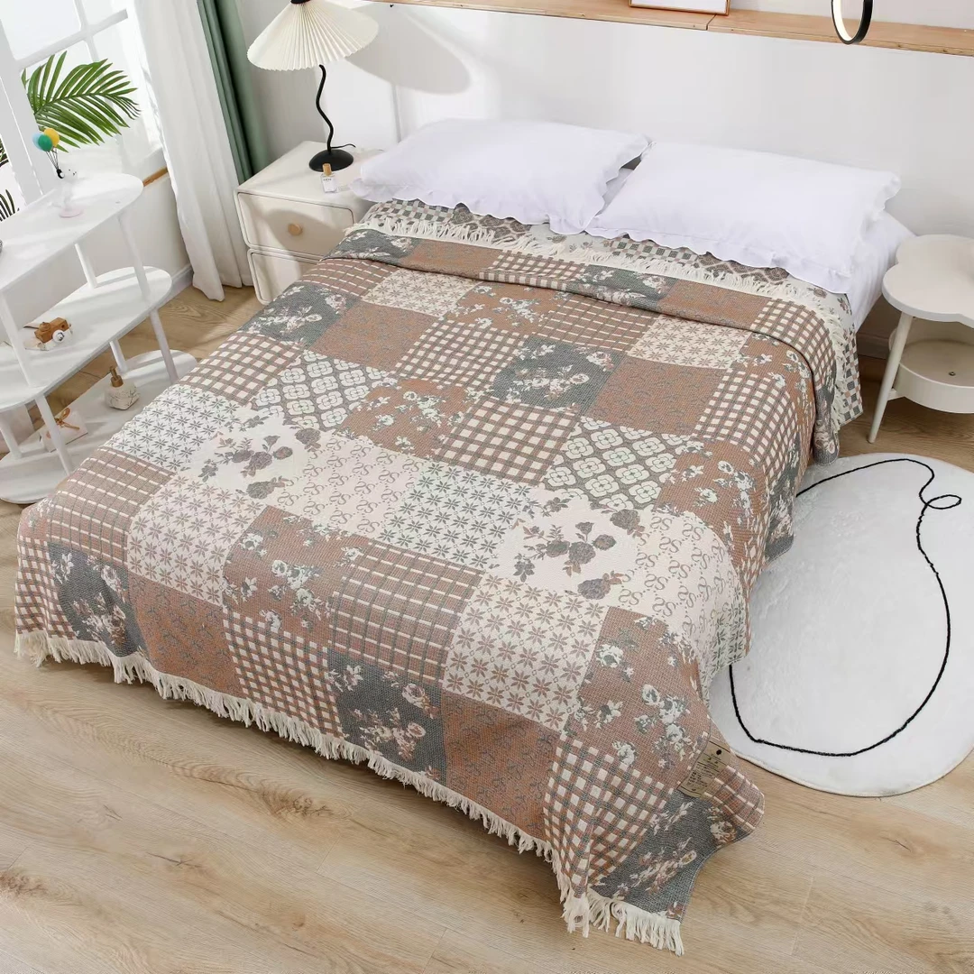 2*2.3汉麻咖色蜜语床盖