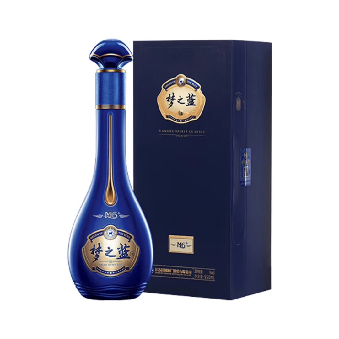 洋河梦之蓝M6+ 52度550ml 蓝色经典Hd绵柔优级浓香型白酒 52度