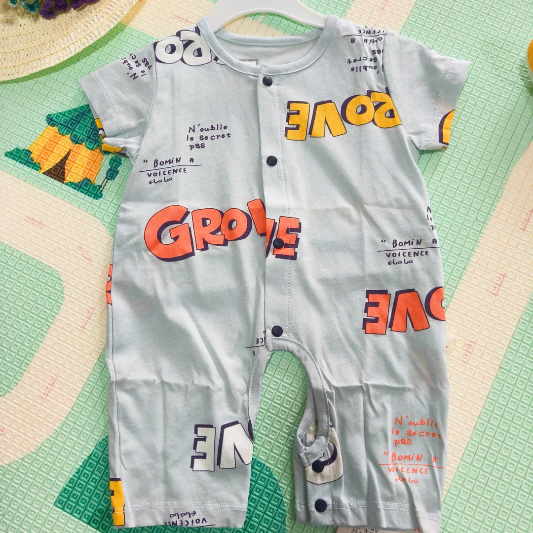【商场同款】【衣拉拉】纯棉冰感开裆连体衣爬服哈衣婴儿幼儿薄款短袖
