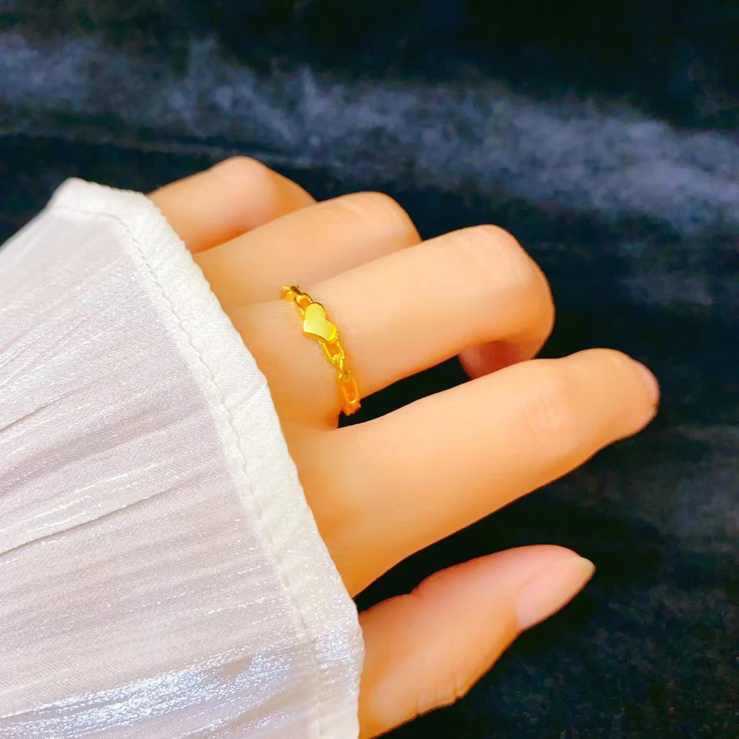 铜合金戒指 小爱心戒指开口607