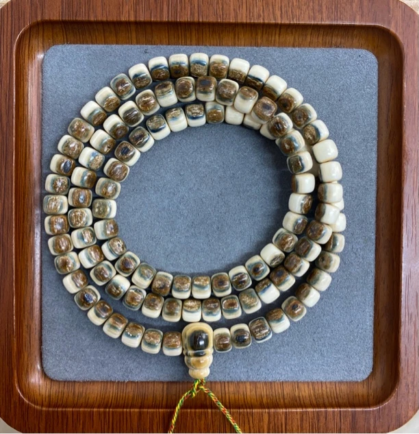 猛犸牙天然蓝皮108卡7.5mm