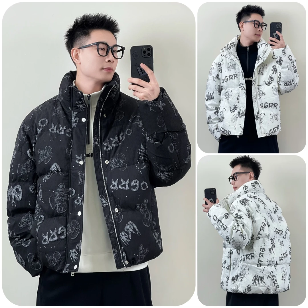 冬季潮流加厚面包服宽松版棉衣男女款棉袄短款立领保暖外套情侣装