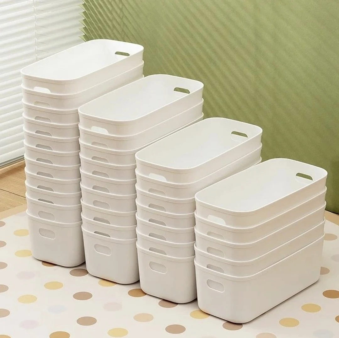 【到手10个】多功能长方形收纳盒提手长方形收纳盒厨房桌面零食盒