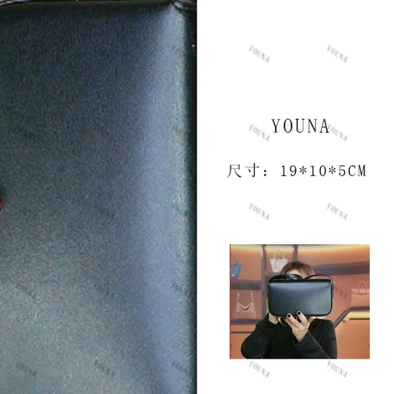 YOUNA/优娜【黑色】单肩斜跨包小方包 668