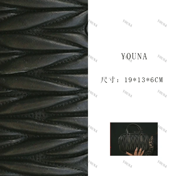 YOUNA/优娜【黑色】新款时尚单肩斜跨包 HE-2230-1