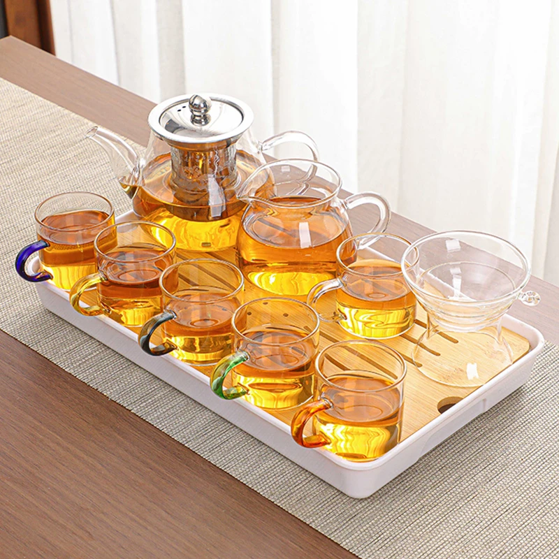 耐热玻璃水具套装家用泡茶壶功夫茶具茶杯红茶办公室泡茶器托盘