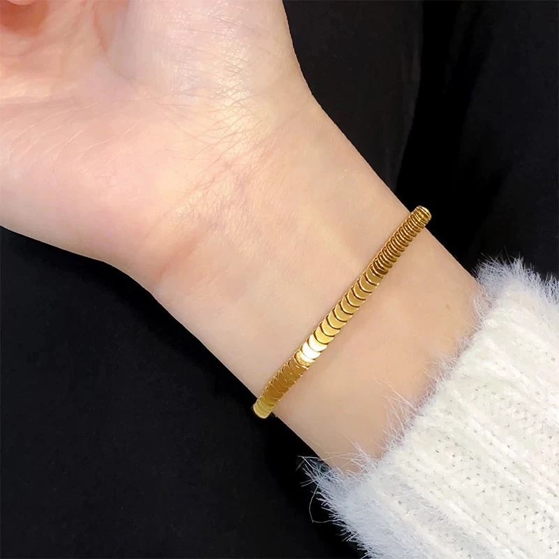 钛钢手链 545 不掉色高级感鱼鳞鳞片手链女七夕送女友小众设计