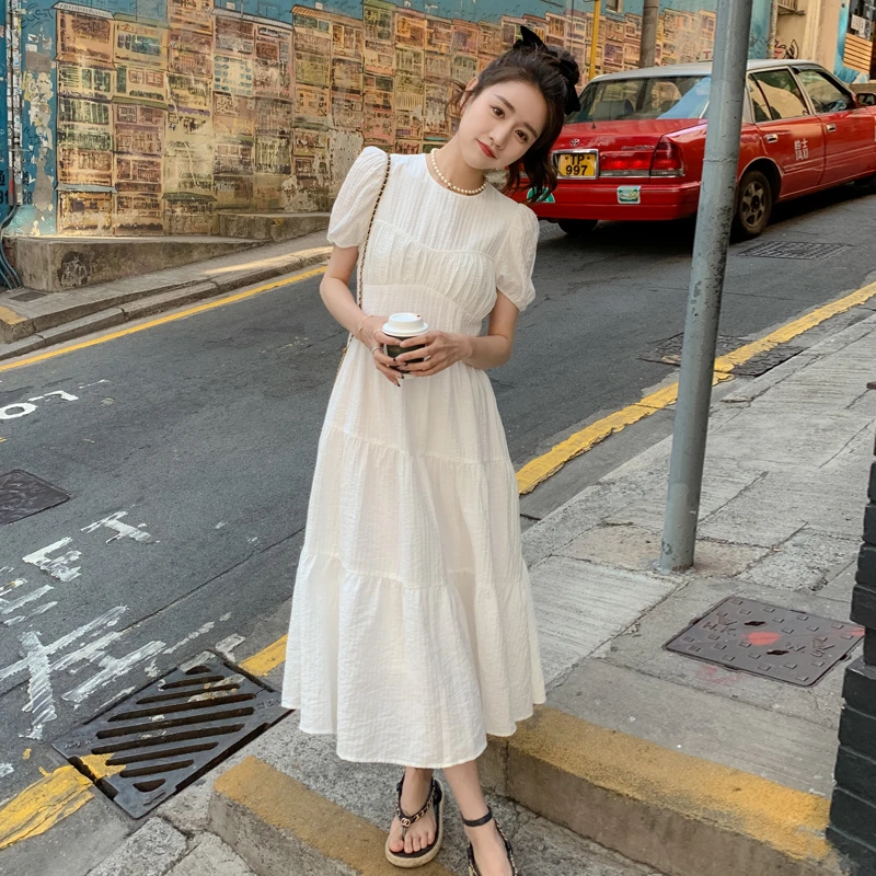 超好看连衣裙女韩版爆款高级感气质时尚小个子夏季新款2025中长裙