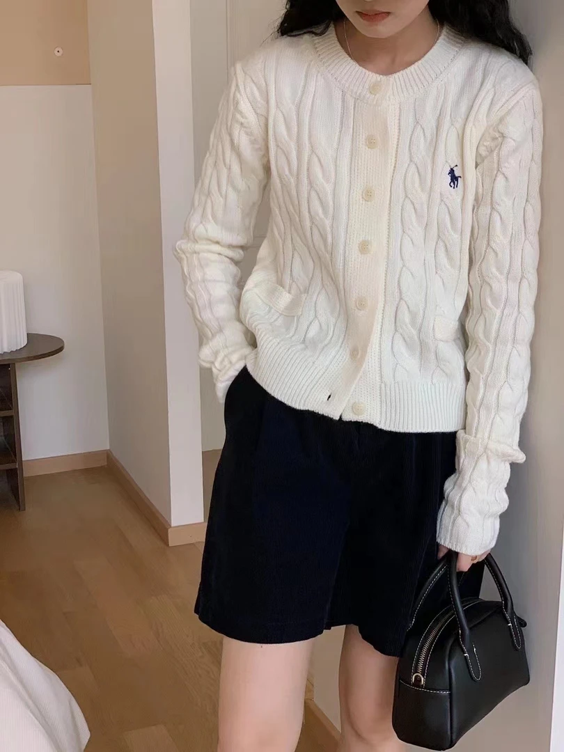 2023新款麻花兔绒白色毛衣