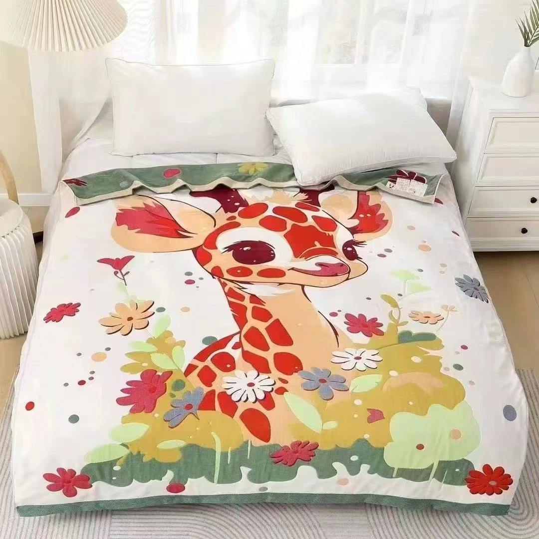 【新疆包邮】A类十层加厚纱布面包被 单人 学生 机洗