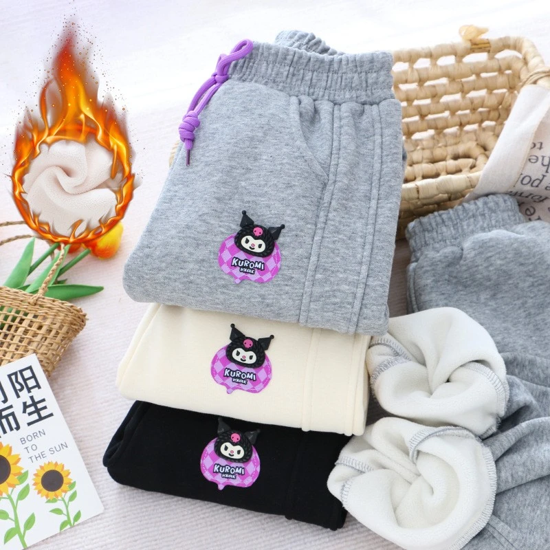 女童裤子秋冬外穿加绒加厚2023新款儿童一体绒长裤中大童冬款洋气