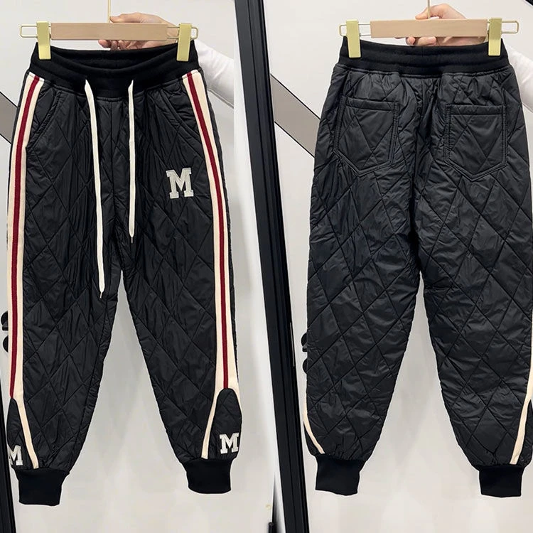 2025秋冬妈妈裤棉裤冬季外穿保暖加厚防寒宽松束脚裤百搭显瘦女裤