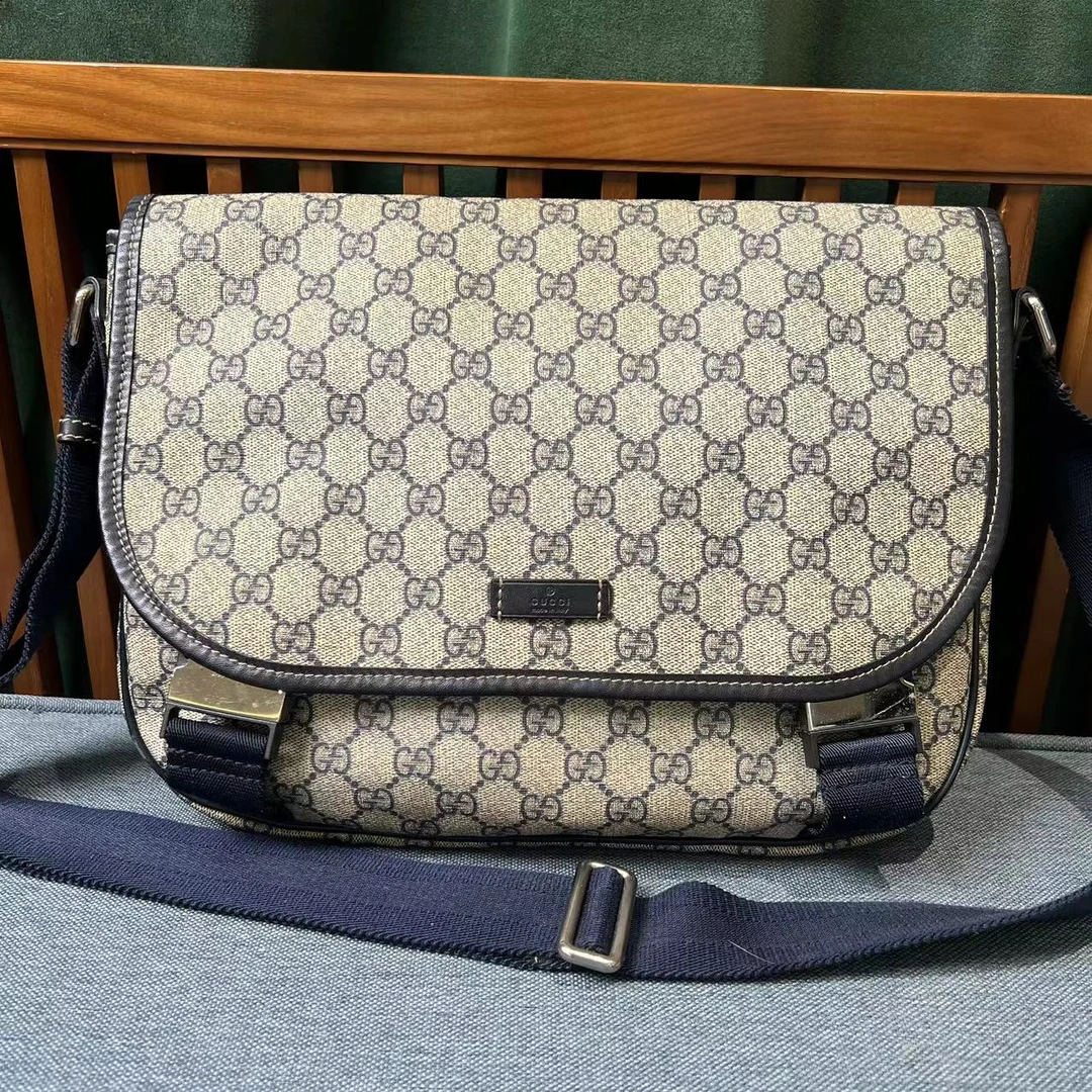 95新 GUCCI/古驰 古驰邮差包 斜跨包