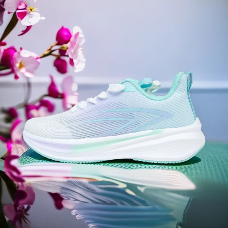 舒珊达男女休闲运动鞋（豆绿）减震舒适时尚跑鞋