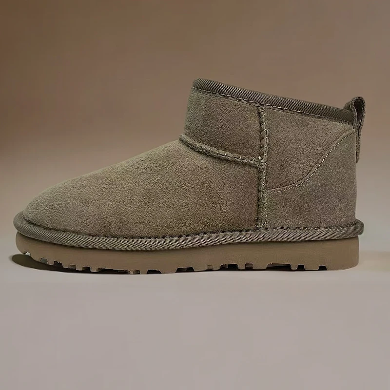 【经典MINI短靴】羊皮毛一体雪地靴女冬季加绒保暖周冬雨3cm短筒女