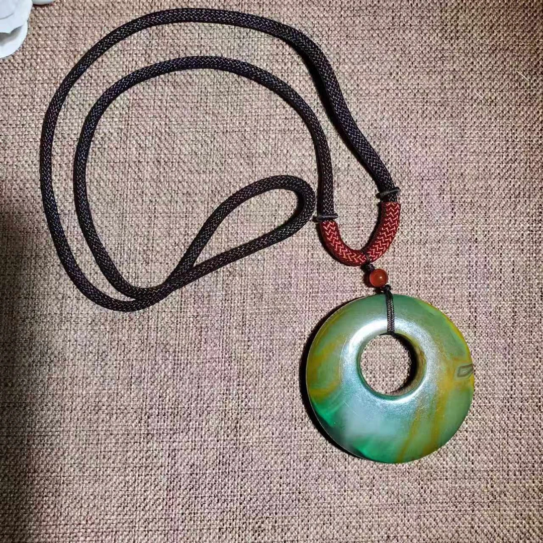 非金属仿水晶吊坠 M297轻奢气质百搭绿吊坠